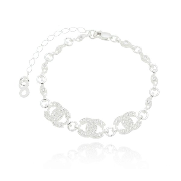 Pulseira De Prata Com Zircônias Cristais – Joia em Prata 925 de Qualidade