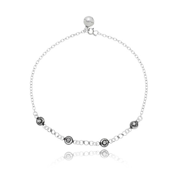 Tornozeleira De Prata Pikun Four – Joia em Prata 925 de Qualidade