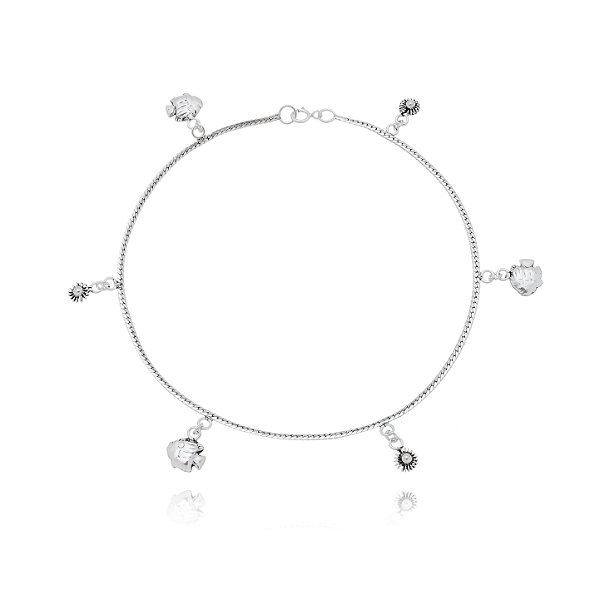 Tornozeleira De Prata Peixes – Joia em Prata 925 de Qualidade