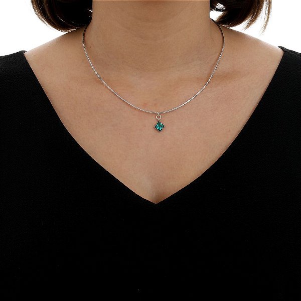 Conjunto De Prata Pulseira E Colar Courinho Nandy – Joia em Prata 925 de Qualidade