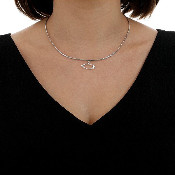 Conjunto De Prata Pulseira E Colar Courinho Oakley – Joia em Prata 925 de Qualidade