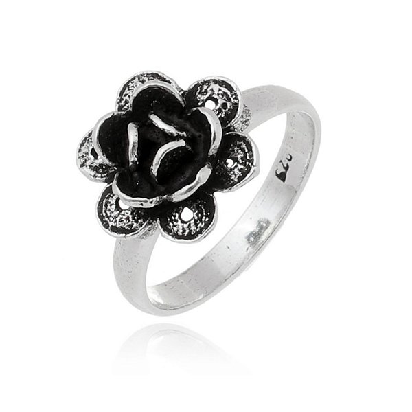 Anel De Prata Bali Flor – Joia em Prata 925 de Qualidade