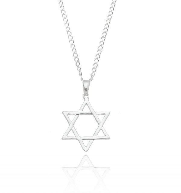 Corrente De Prata Masculina Pingente Estrela De Davi – Joia em Prata 925 de Qualidade