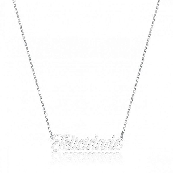 Colar De Prata Felicidade – Joia em Prata 925 de Qualidade