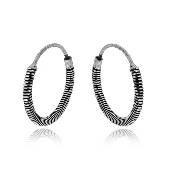 Argolinha De Prata Bali Espiral 1,3Cm – Joia em Prata 925 de Qualidade