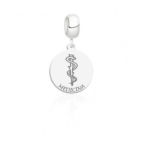 Berloque De Prata Profissão Medicina  – Joia em Prata 925 de Qualidade