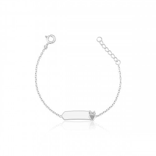 Pulseira De Prata Infantil Coruja – Joia em Prata 925 de Qualidade