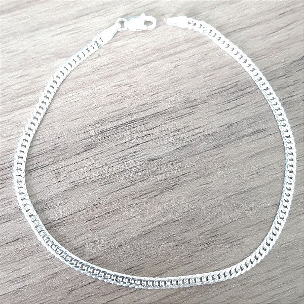 Pulseira De Prata Grumet Elo Duplo 21Cm X 0,3Cm – Joia em Prata 925 de Qualidade