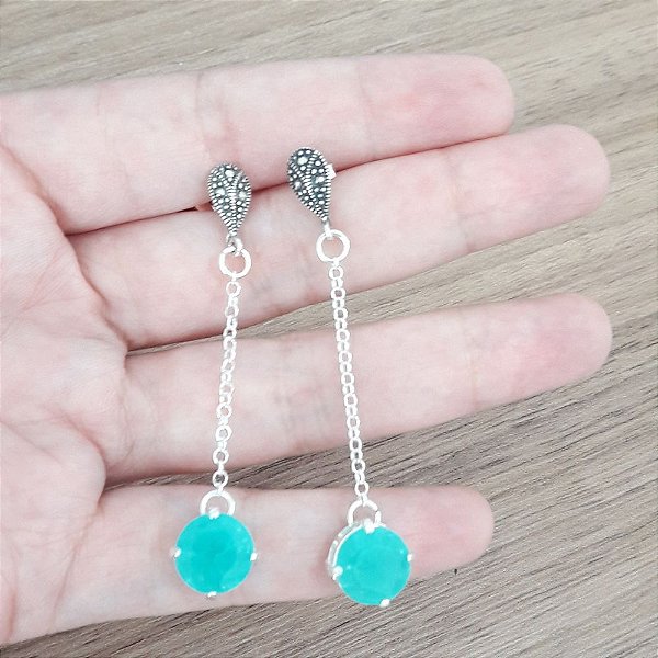 Brinco De Prata Zirconia Fusion Tifany – Joia em Prata 925 de Qualidade