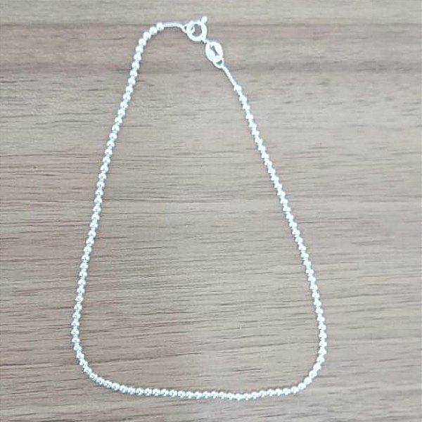 Tornozeleira De Prata Bolinhas 24 Cm – Joia em Prata 925 de Qualidade