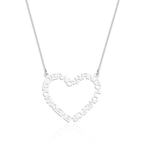 Colar De Prata Coração Infinito Love Forever Amor Eterno – Joia em Prata 925 de Qualidade
