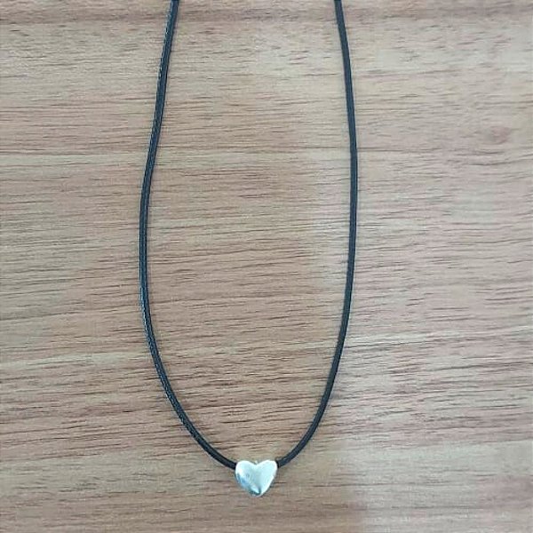 Conjunto Choker Courinho Coração  – Joia em Prata 925 de Qualidade