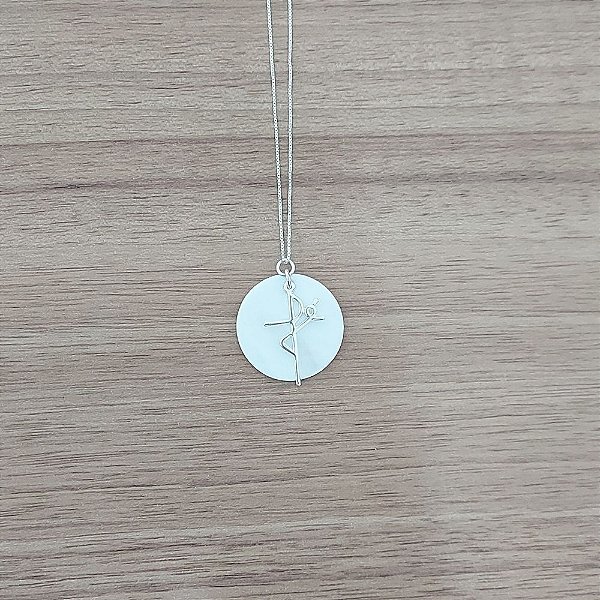 Colar De Prata Fe Com Madreperola – Joia em Prata 925 de Qualidade