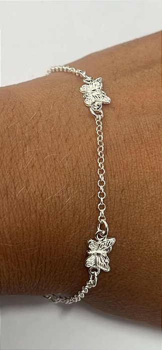 Pulseira De Prata Borboleta Elegância – Joia em Prata 925 de Qualidade