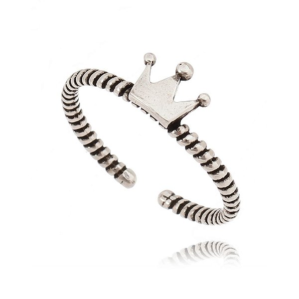 Anel De Prata De Bali Coroa Delicada – Joia em Prata 925 de Qualidade