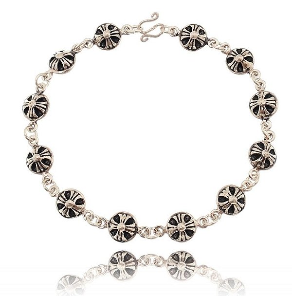 Pulseira De Prata De Bali Escudo – Joia em Prata 925 de Qualidade