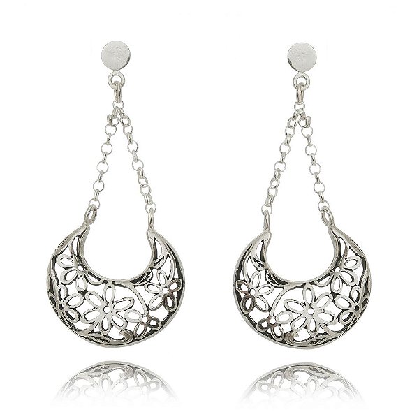 Brinco De Prata De Bali Pendulo Majestic – Joia em Prata 925 de Qualidade