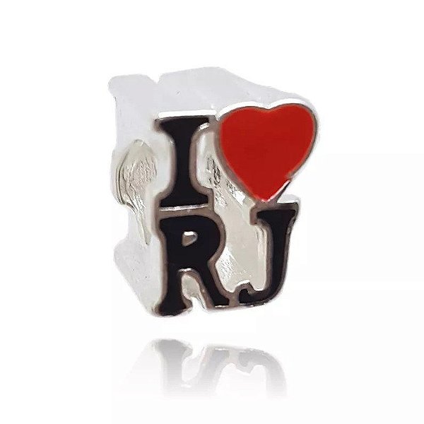 Berloque De Prata Eu Amo Rj – Joia em Prata 925 de Qualidade