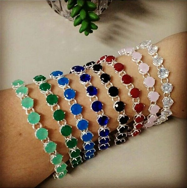 Pulseira De Prata Elegância Com Zircônias – Joia em Prata 925 de Qualidade