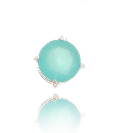 Pingente De Prata Ponto De Luz Azul Tiffany 0,8 Cm – Joia em Prata 925 de Qualidade