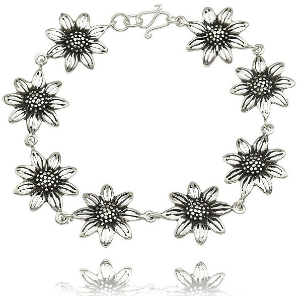 Pulseira De Prata Margarida – Joia em Prata 925 de Qualidade