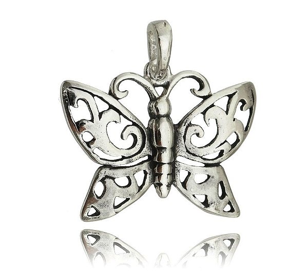 Pingente De Prata Borboleta – Joia em Prata 925 de Qualidade