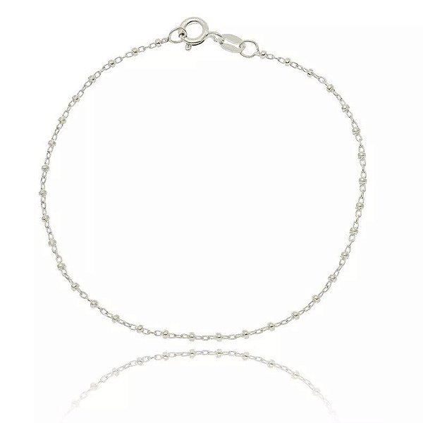 Pulseira De Prata Bolinha Italiana Feminina – Joia em Prata 925 de Qualidade
