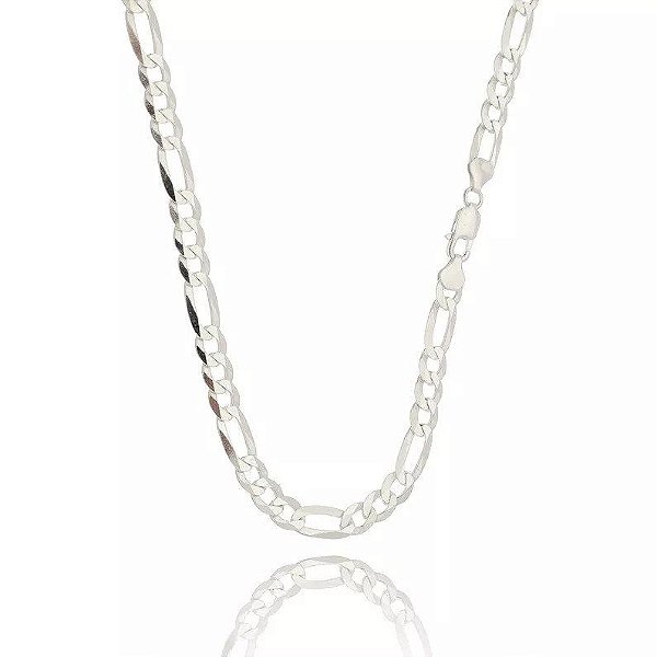 Corrente De Prata Masculina Fígaro 70 X 0.7 Cm – Joia em Prata 925 de Qualidade