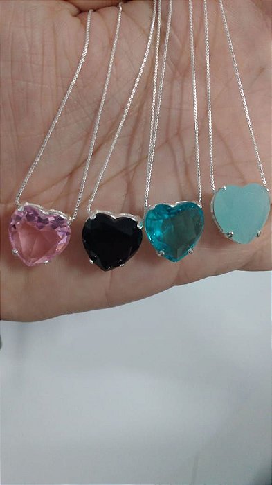 Colar De Prata Coração Grande – Joia em Prata 925 de Qualidade