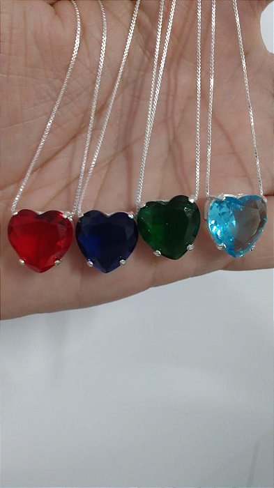 Colar De Prata Coração Grande – Joia em Prata 925 de Qualidade