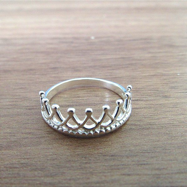 Anel De Prata De Bali Coroa Thai – Joia em Prata 925 de Qualidade