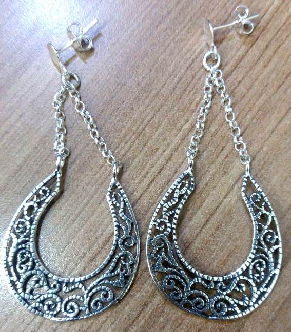 Brinco De Prata De Bali Chandelier – Joia em Prata 925 de Qualidade