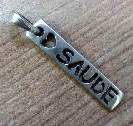 Pingente De Prata De Bali Saúde – Joia em Prata 925 de Qualidade