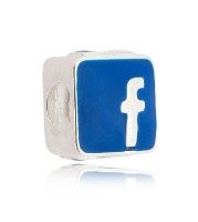 Berloque De Prata Facebook – Joia em Prata 925 de Qualidade