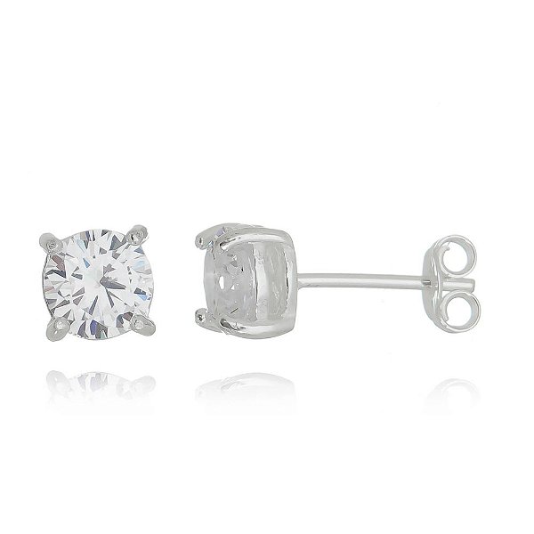 Brinco De Prata 6 Mm  Colors – Joia em Prata 925 de Qualidade