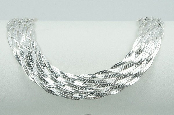 Pulseira De Prata 10 Fios – Joia em Prata 925 de Qualidade