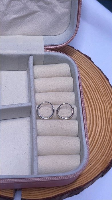 Argolinha P Fio Redondo 1,3 cm em Prata