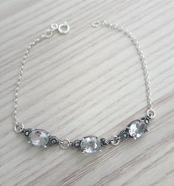 Pulseira De Prata Delicat Branca – Joia em Prata 925 de Qualidade