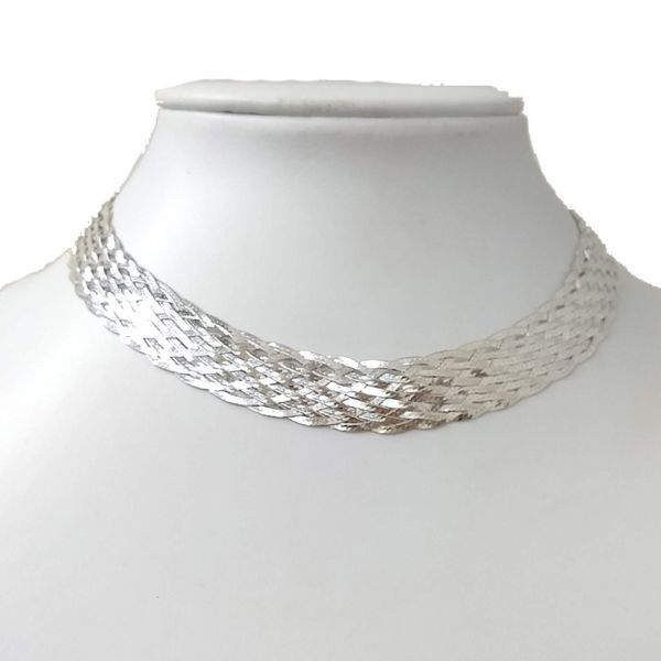 Colar De Prata Trançada 11 Fios – Joia em Prata 925 de Qualidade