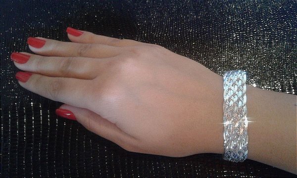 Pulseira De Prata Trançada 10 Fios – Joia em Prata 925 de Qualidade