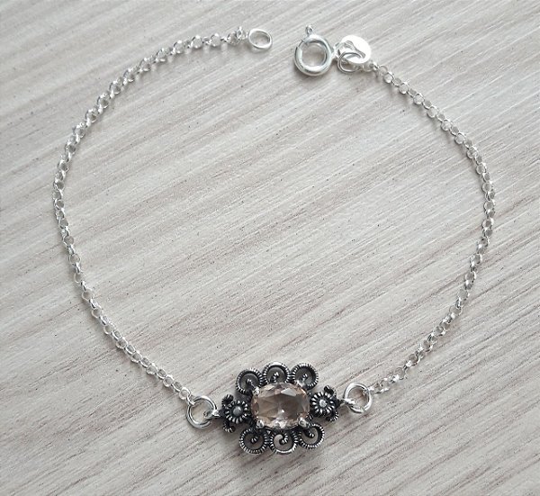 Pulseira De Prata Condessa Nude – Joia em Prata 925 de Qualidade