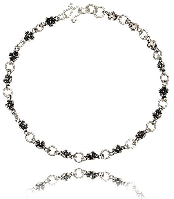 Pulseira De Prata Bali Florzinhas Delicadas – Joia em Prata 925 de Qualidade