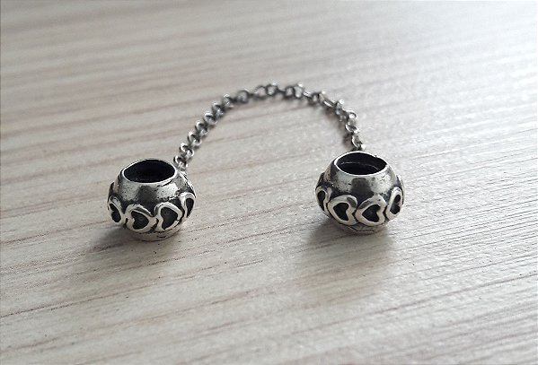 Berloque De Prata Trava Pega Ladrão Corações – Joia em Prata 925 de Qualidade