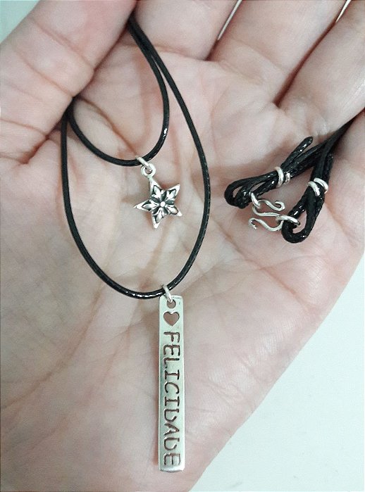Choker De Prata E Courinho Estrela Da Felicidade - Duplo 40Cm/45Cm – Joia em Prata 925 de Qualidade