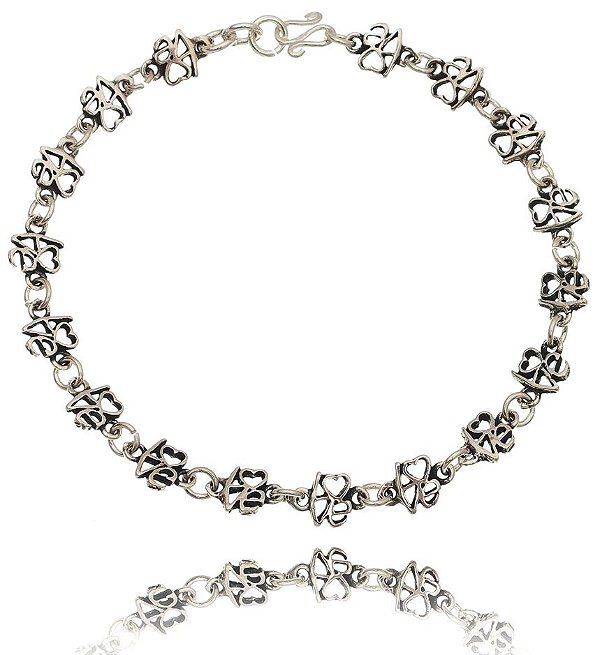 Pulseira De Prata De Bali Love – Joia em Prata 925 de Qualidade