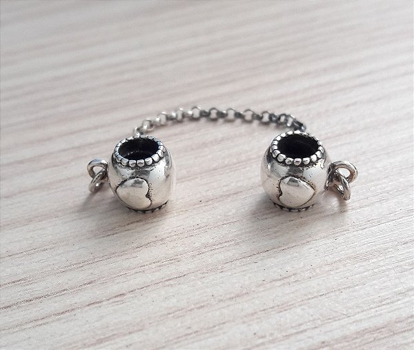 Berloque De Prata Trava Pega Ladrão Coração – Joia em Prata 925 de Qualidade