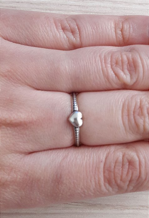 Anel De Prata De Bali Coração – Joia em Prata 925 de Qualidade