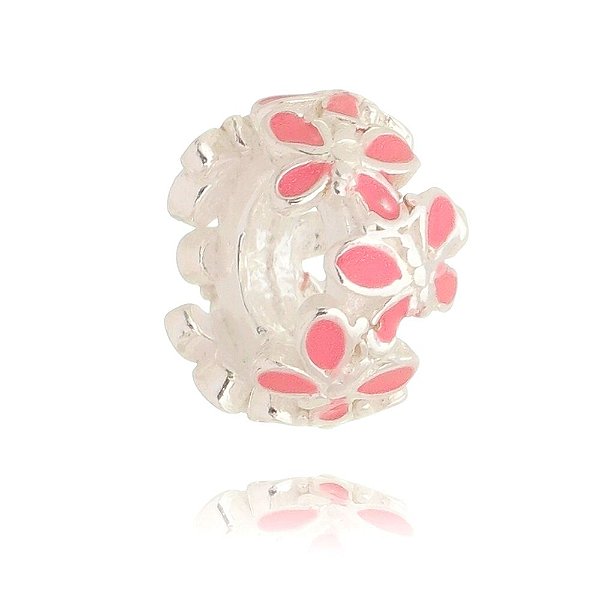 Berloque De Prata Borboletas Rosas – Joia em Prata 925 de Qualidade