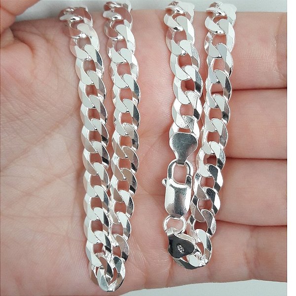 Corrente De Prata Masculina Grumet 60Cm X 0,8Cm – Joia em Prata 925 de Qualidade