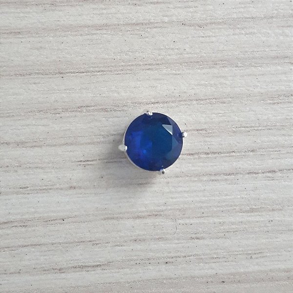 Pingente De Prata Ponto De Luz Azul Safira 0,8 Cm – Joia em Prata 925 de Qualidade